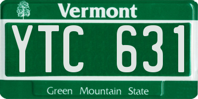 VT license plate YTC631