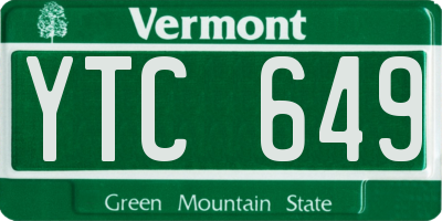 VT license plate YTC649