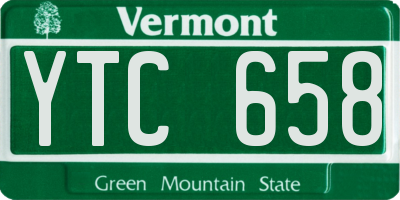 VT license plate YTC658