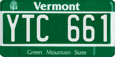 VT license plate YTC661