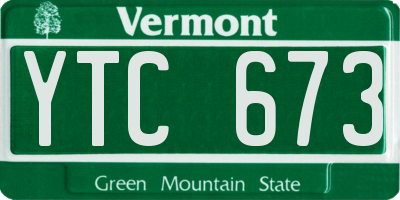 VT license plate YTC673