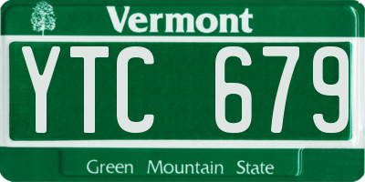 VT license plate YTC679