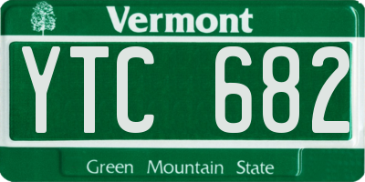 VT license plate YTC682