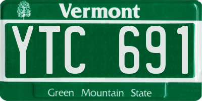 VT license plate YTC691