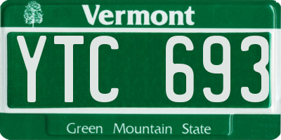 VT license plate YTC693