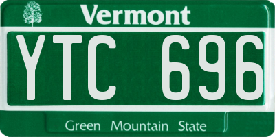 VT license plate YTC696