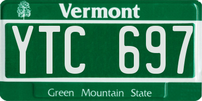 VT license plate YTC697