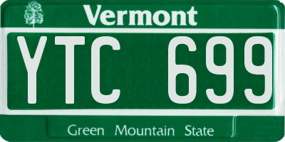 VT license plate YTC699