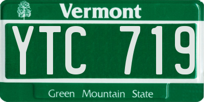 VT license plate YTC719