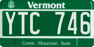 VT license plate YTC746