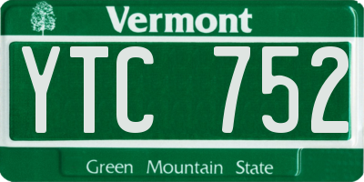VT license plate YTC752
