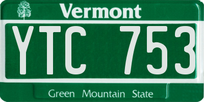 VT license plate YTC753