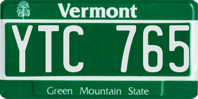 VT license plate YTC765