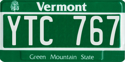 VT license plate YTC767