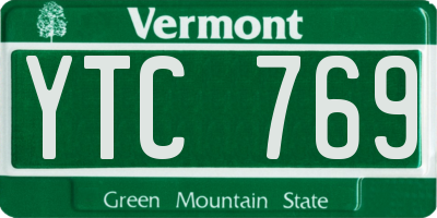 VT license plate YTC769