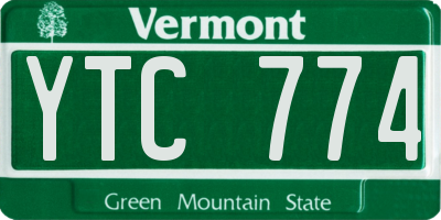 VT license plate YTC774