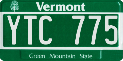VT license plate YTC775