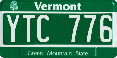 VT license plate YTC776