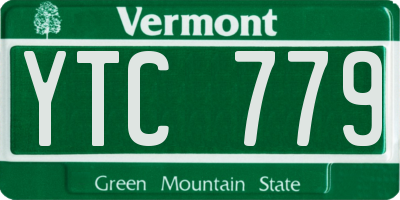 VT license plate YTC779