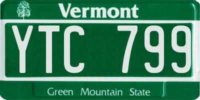 VT license plate YTC799