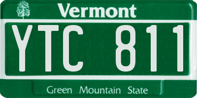 VT license plate YTC811