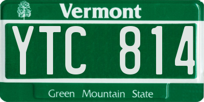 VT license plate YTC814
