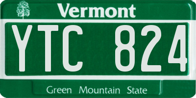 VT license plate YTC824