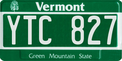 VT license plate YTC827