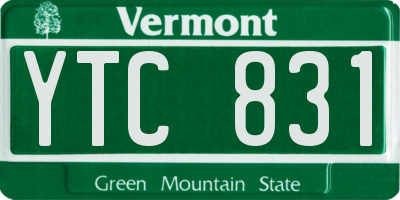 VT license plate YTC831