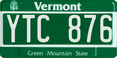 VT license plate YTC876