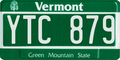 VT license plate YTC879