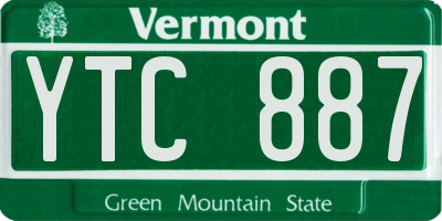 VT license plate YTC887
