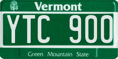 VT license plate YTC900