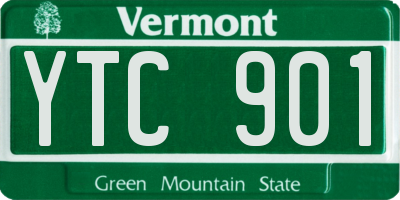 VT license plate YTC901