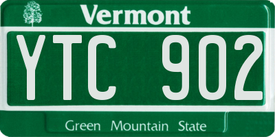 VT license plate YTC902