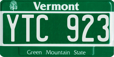 VT license plate YTC923