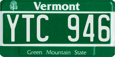 VT license plate YTC946
