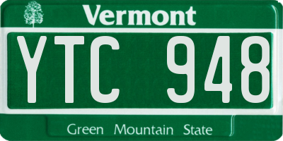VT license plate YTC948