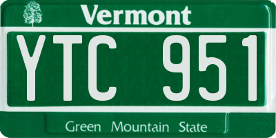 VT license plate YTC951