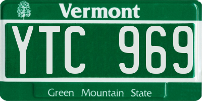 VT license plate YTC969