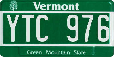 VT license plate YTC976