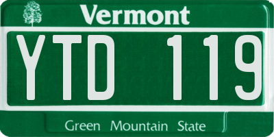 VT license plate YTD119