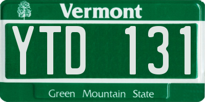 VT license plate YTD131