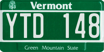 VT license plate YTD148