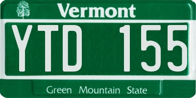 VT license plate YTD155