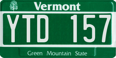 VT license plate YTD157