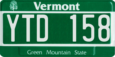 VT license plate YTD158