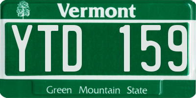 VT license plate YTD159