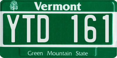 VT license plate YTD161