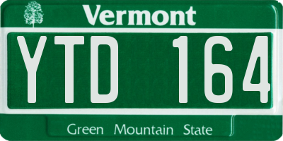 VT license plate YTD164